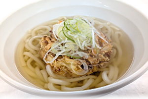 かき揚げうどん（焼おにぎり）
