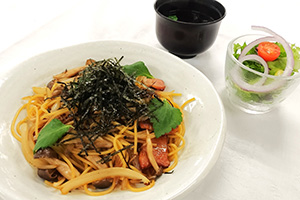 きのことベーコン和風パスタ